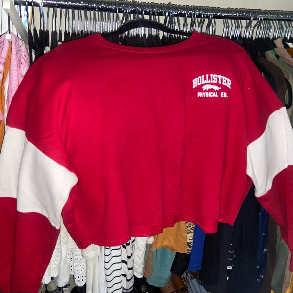 Hollister Red Sweatshirt with Logo